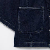 Isabeau Fontecroix | Cropped Short Sleeve Dark Wash Denim Jacket