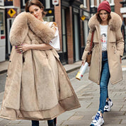 Josephine Fairfax | Blue Faux Fur Hood Longline Puffer Coat