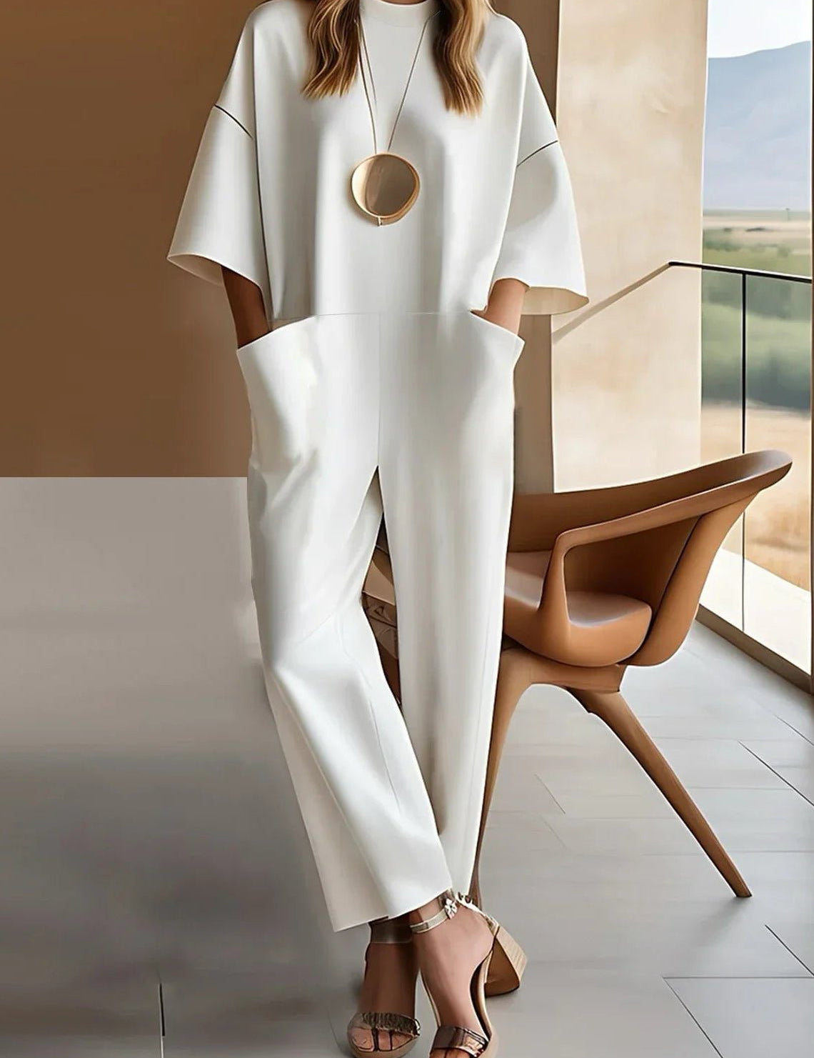 Freya Calderwood | Wide Leg Jumpsuit With Short Sleeves