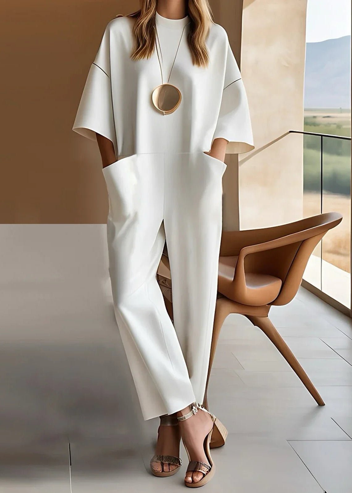 Freya Calderwood | Wide Leg Jumpsuit With Short Sleeves