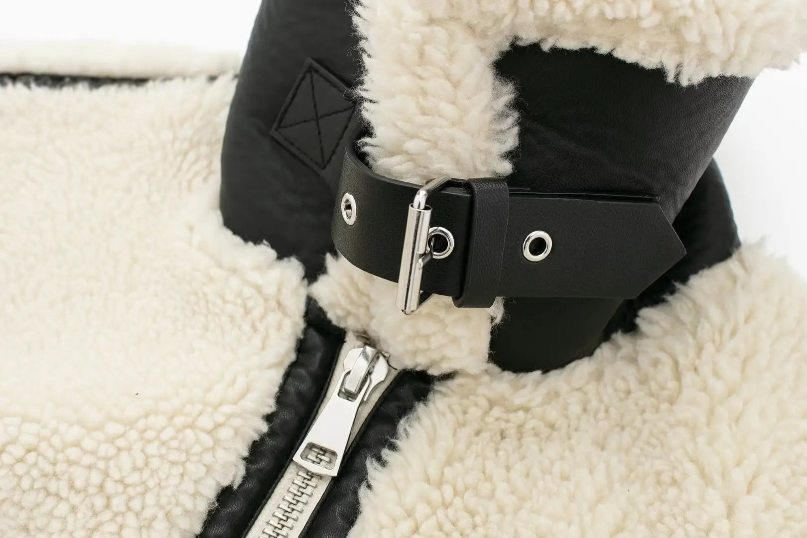 Bridget Oakley | Veste teddy oversize avec bordures contrastantes