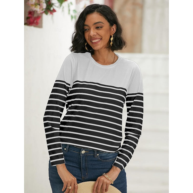 Marianne Radcliffe | Striped Long Sleeve Top
