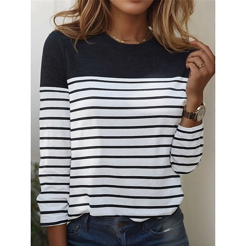 Marianne Radcliffe | Striped Long Sleeve Top