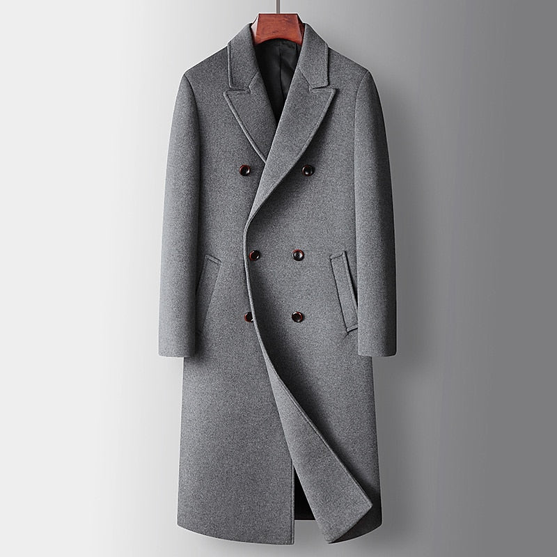 Amelia Shaw | Manteau long en laine croisé camel