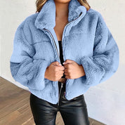 Rosie Clarke | Plush Cropped Zip Jacket
