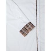 Rupert Galbraith | Chemise blanche à manches longues avec bordure contrastante à carreaux